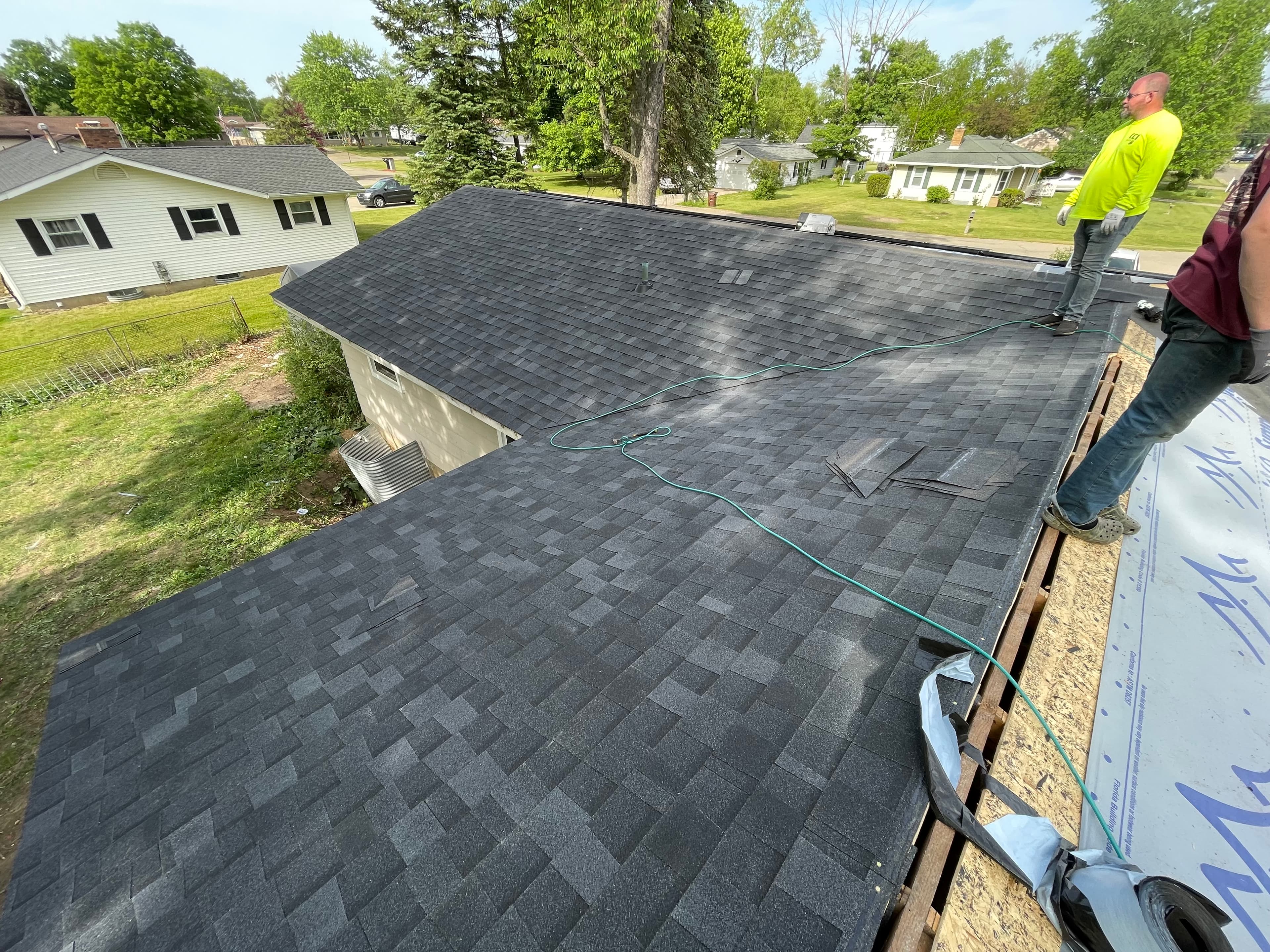 Large roof replacement in progress